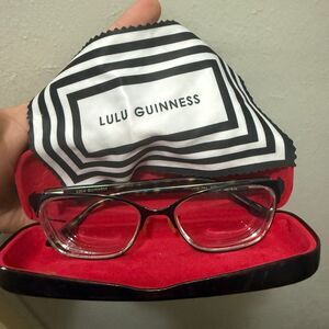 Lulu Guinness Eyeglasses Frame L212 Tea Womens cheetah?